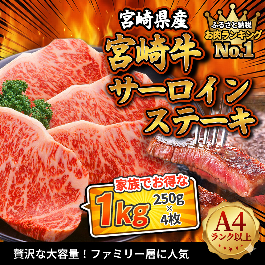 楽天サムネ　宮崎牛サーロインステーキ